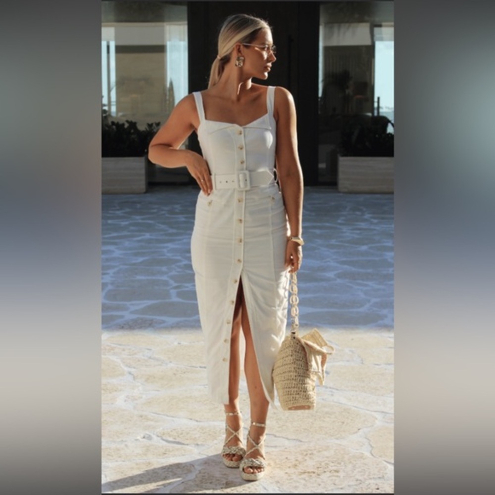 NWT Ivory Forever Summer Button Down Dress
